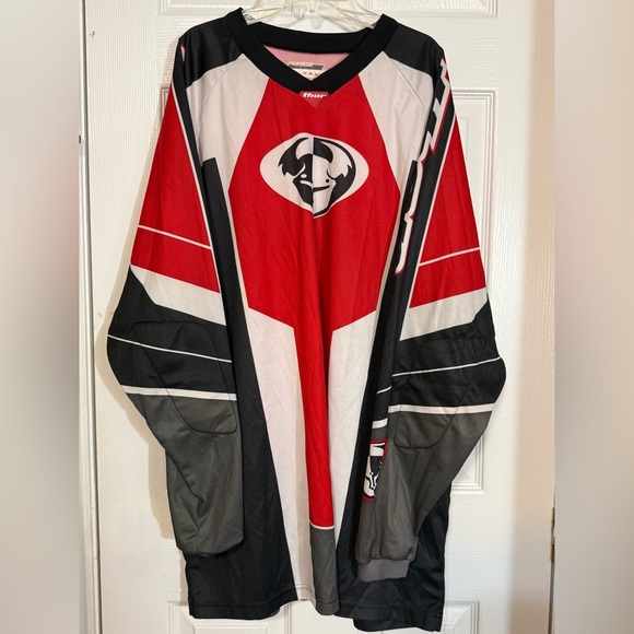 Thor Motocross Jersey Red Black White Long Sleeve Racing Top XXXL - Picture 14 of 15